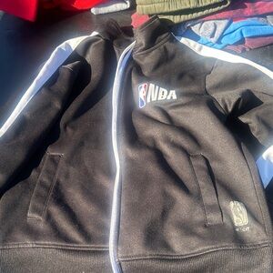 NBA Black Jacket with White Accents
